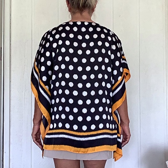 MICHAEL KORS KIMONO POLKA DOT TOP SMALL/MEDIUM - Picture 6 of 11